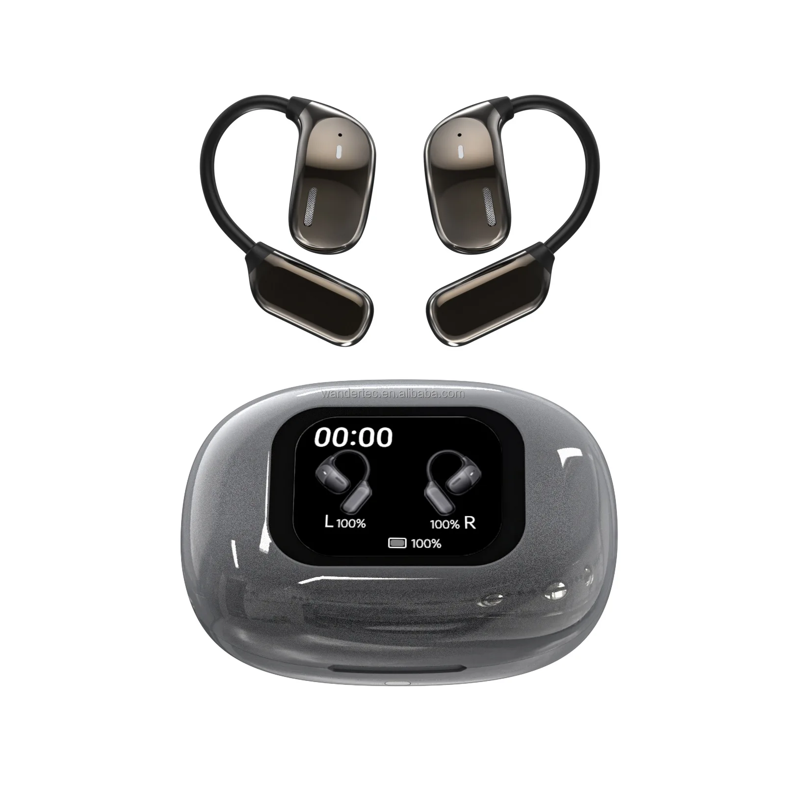 Wander JM16 White Gaming Headset Double Ear Clip Tws With Charging Case Earphone For Kid Twin Wireless Earbuds Hot Headphone