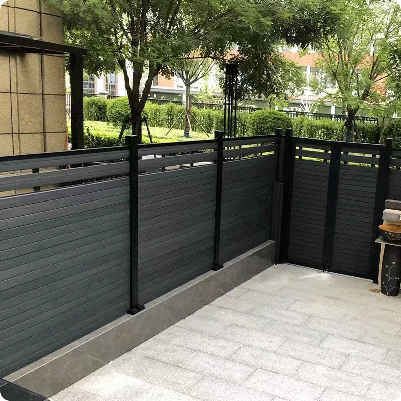 Waterproof composite wood plastic modern wpc fence for garden balcony