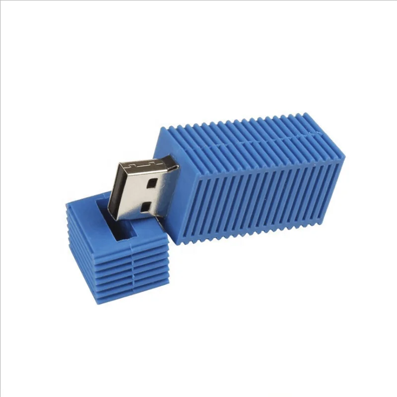 Custom pvc container shape logo print USB flash drive 4gb 8gb 16gb for transport company shipping company gifts usb flash drive