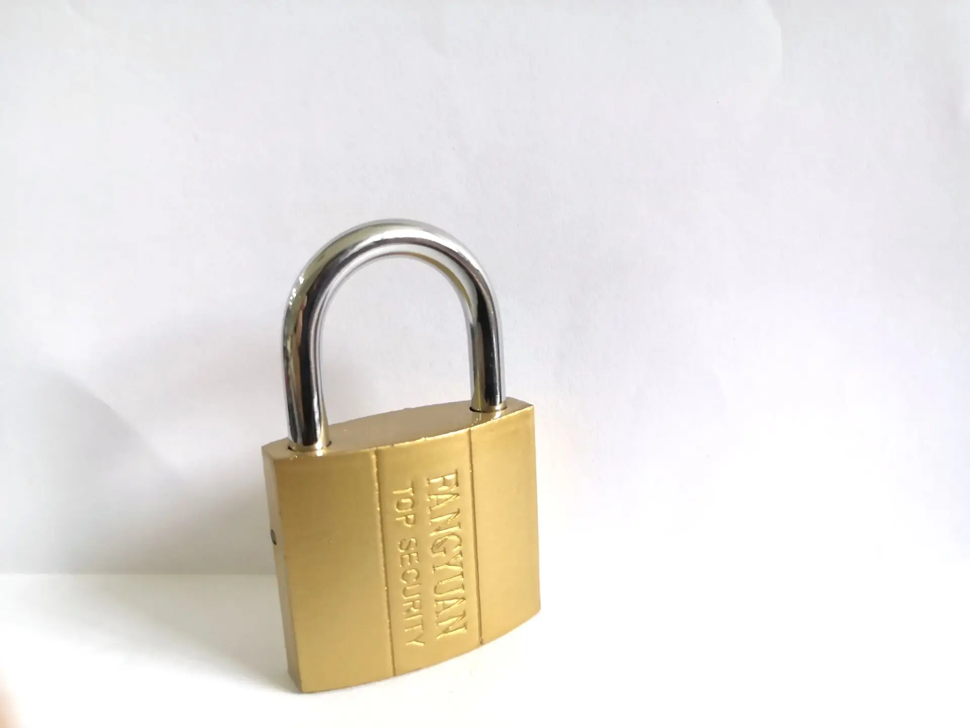 Fang Yuan  Moon key style brass color padlock