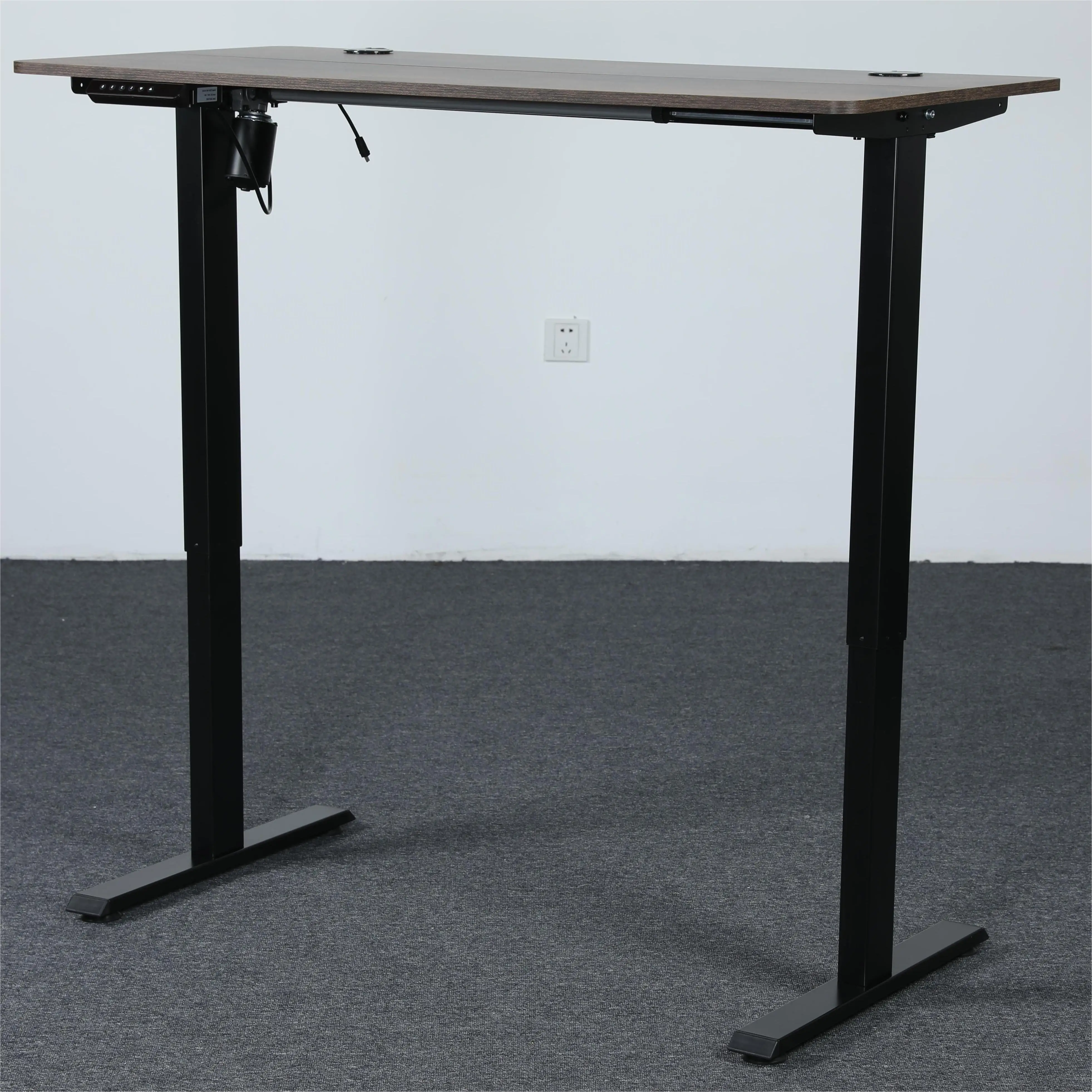 adjustable desk White sit stand desk office pc table height home office ergonomic lifting desk