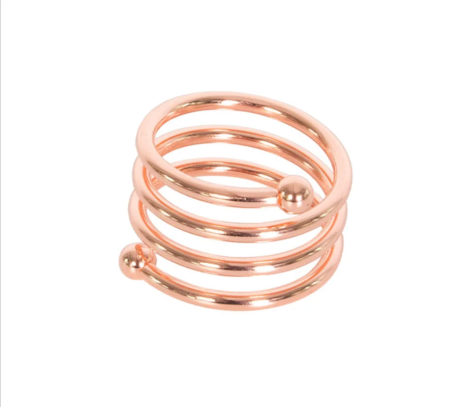 Металлическое западное ресторанное столовое полотенце с пряжкой для отеля, свадебное весеннее кольцо для салфеток, триколор