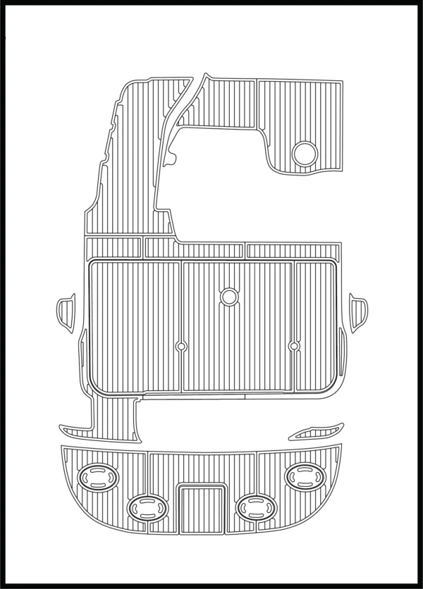 
Marine EVA deck foam for Customized boat flooring for 1999-2002 SeaRay 340 