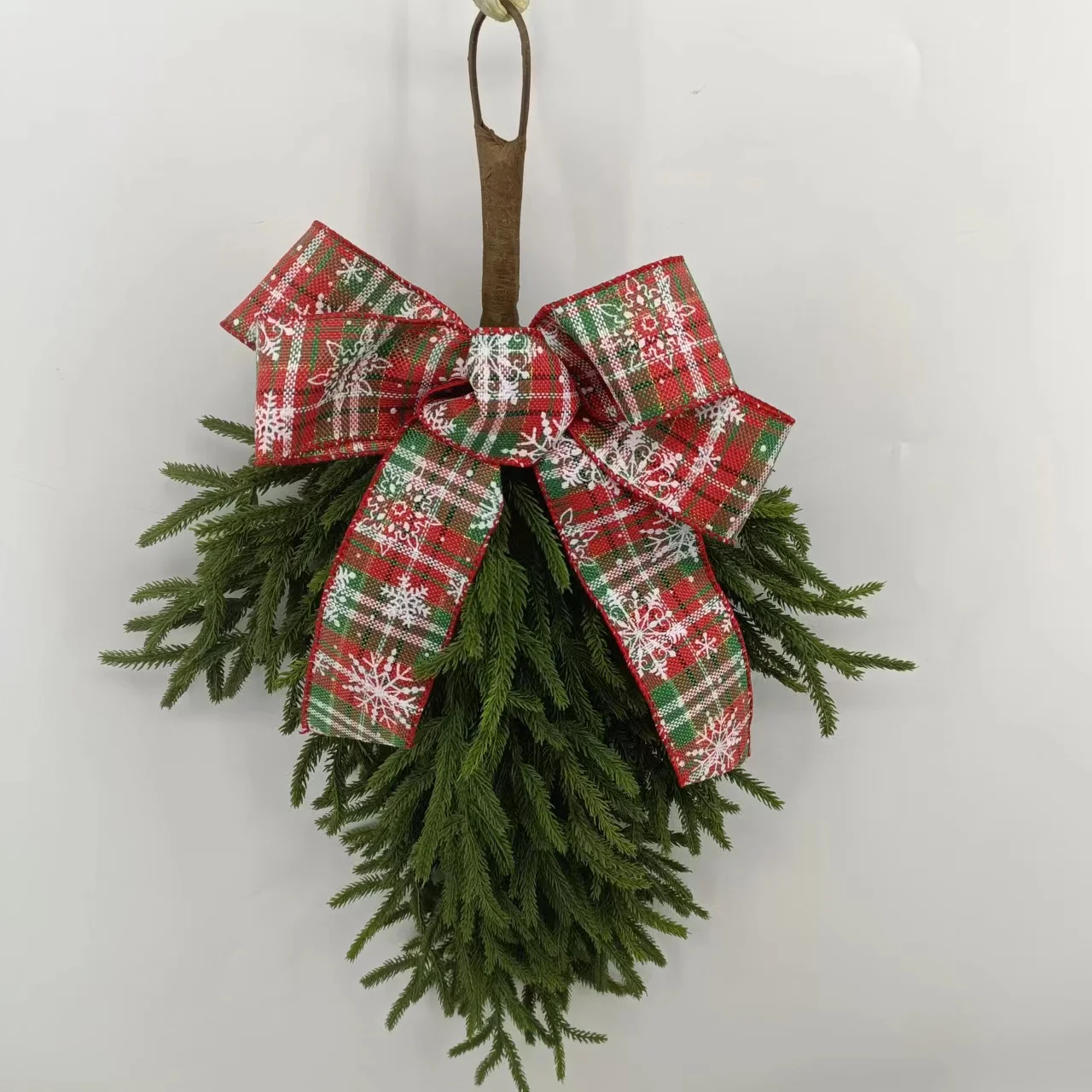 Norfolk pine Christmas teardrop swag  Decoration Artificial  Wall Hanging