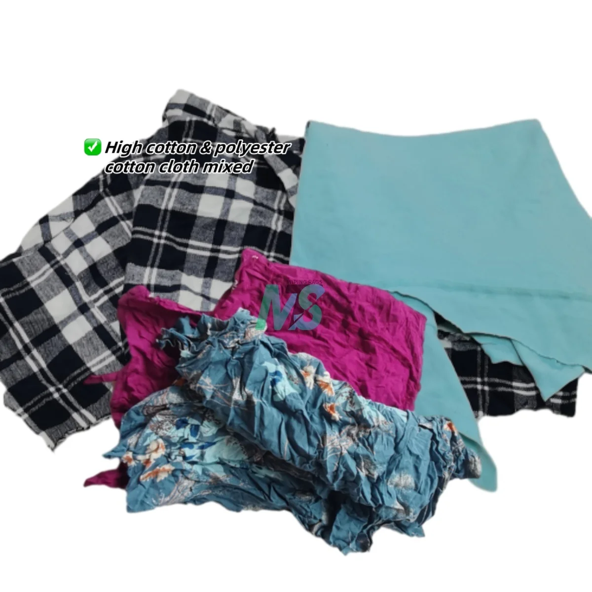 Multipurpose Textile Waste Comercializadora De Trapo Industrial Cotton Waste Knit Rags Cut Reclaimed Rags