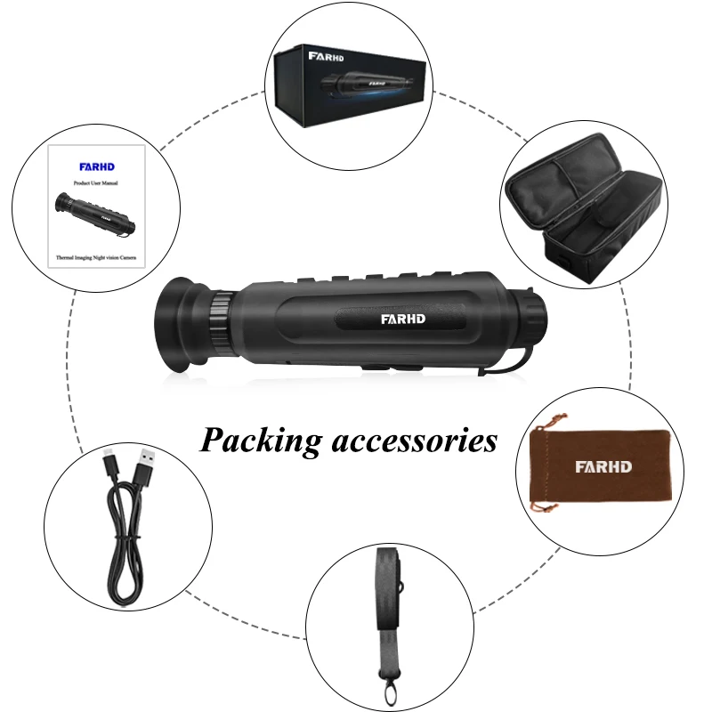 Smart Portable High Resolution Hunting Night Vision 35mm x8 Thermal Imager Monocular Scope with WIFI