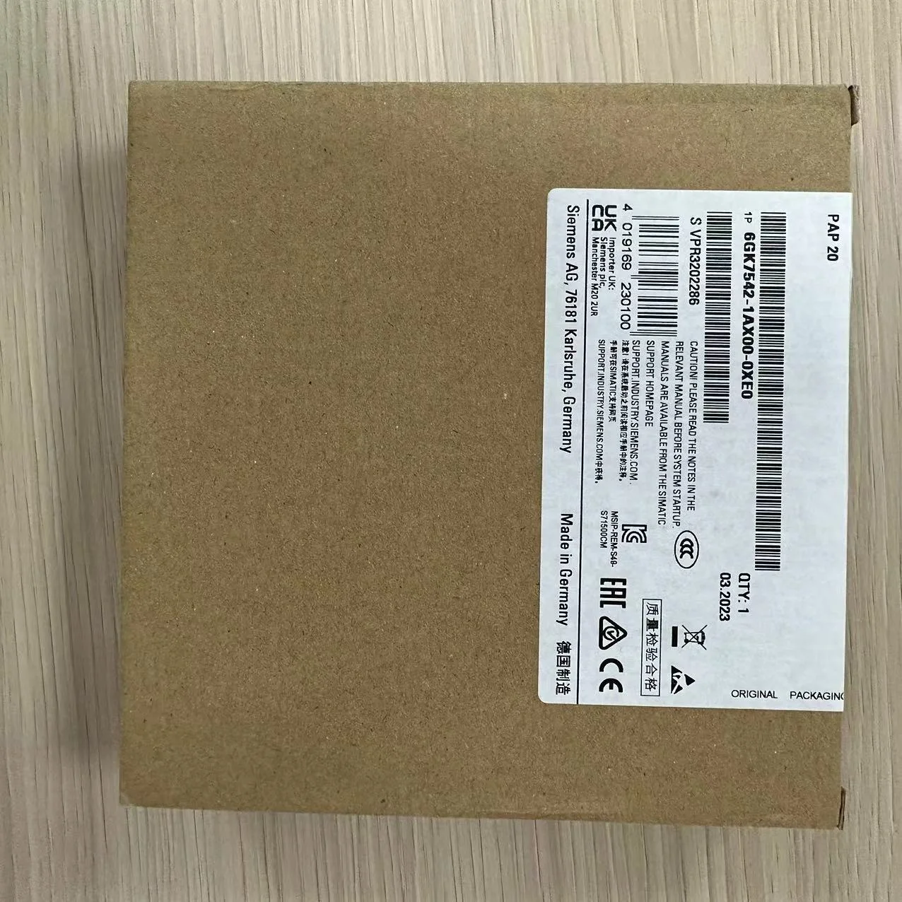 Brand New Original Communications processor CP 1543-1 for connection of SIMATIC S7-1500  sie mens  6GK7542-1AX00-0XE0