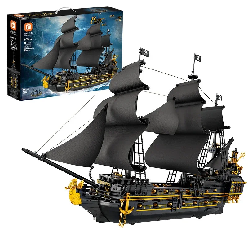 Форанж FC6010 MOC креативная модель пиратского корабля лодка кубики сборка игрушек для мальчиков подарок на день рождения 2076 шт. наборы строительных блоков