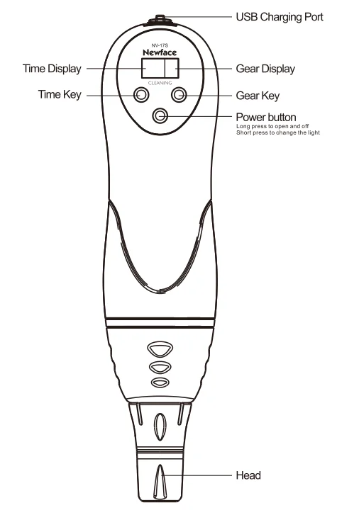 NewFace Efficient Usb Black Head Removal Vacuum Machine Face Pore Nose Acne Pimple Cleaner Portable Electric Facial Suction Tool