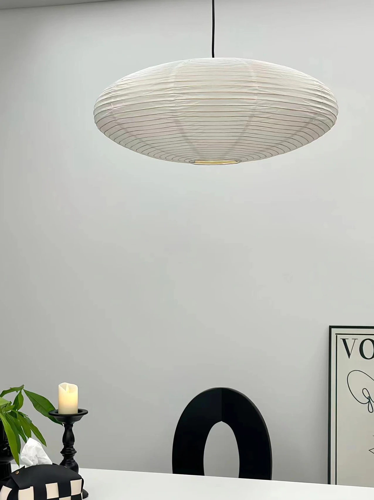 Customizable Handmade Rice Paper Lamp Japanese Metal Shelf Hotel Living Room Decorated Pendant