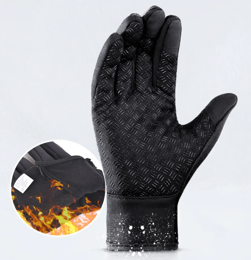 Best Quality outdoor waterproof touch screen gloves silicone anti skid sports gloves for cycling