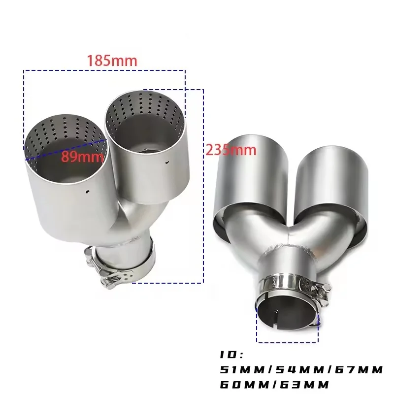 Hot Sales 304 Stainless Steel Exhaust Tips Exhaust Mufflers for VW Golf R MK6 MK7 OEM Golf R