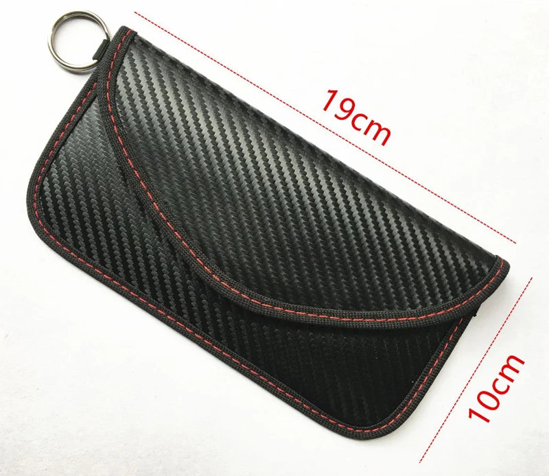 Large Faraday Bag Car Fob Key Signal Blocker Pouch Anti Theft Faraday Bag Cell Phone Carbon Fiber GPS RFID Signal Blocking Bag