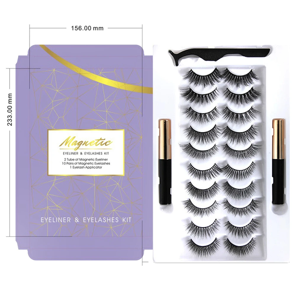 Wholesale 3D Mink Lashes Private Label Mink Eyelash Magnet Lashes Own Brand Eyelashes Magnetic Eyelashes