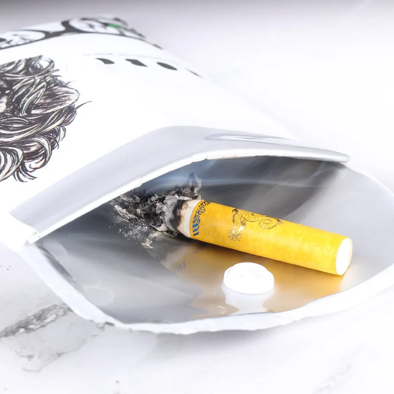 customized disposable ashtrays aluminium foil bag paper pocket ashtray