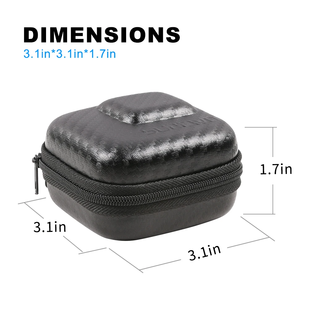 
SUREWO Mini PVC Bag Traveling GoPro Bag Storage Protective Box Compatible with GoPro Hero 7 Black/(2018)/6/5 Black and More 
