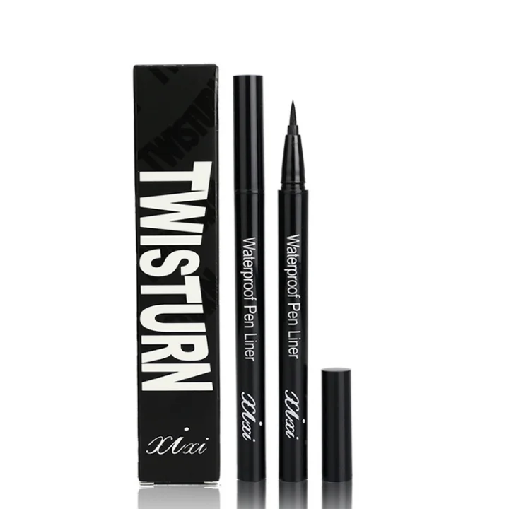 
New Automatic Non-faint Sponge Head Soft Brush Eyeliner Black Waterproof Liquid Eyeliner 