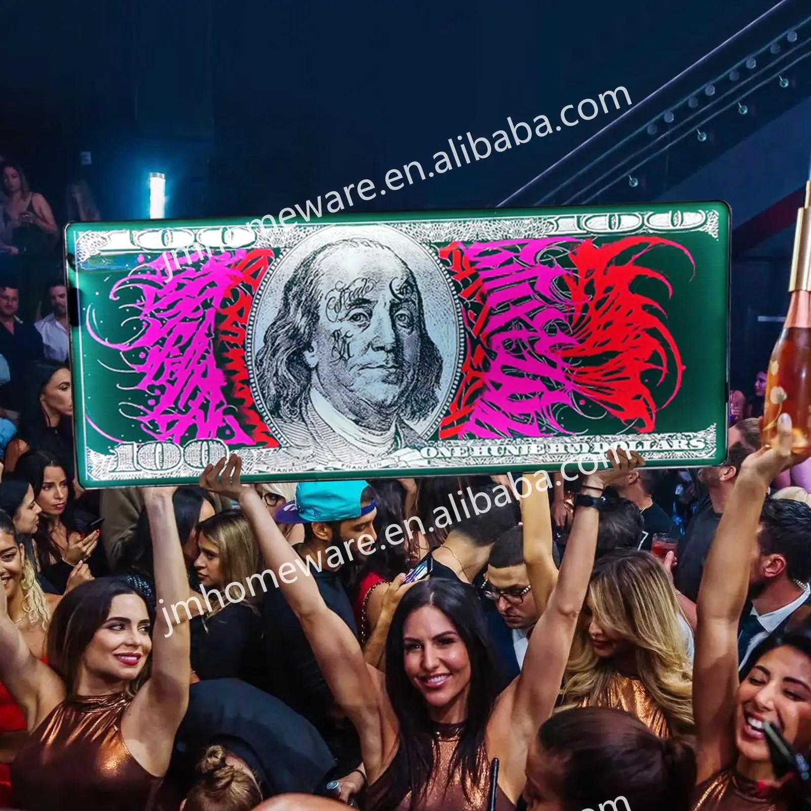 Роскошный ночной клуб и гостиная индивидуальный Vip-долларовый счет светодиодный светящийся знак доска для писем со светодиодными огнями