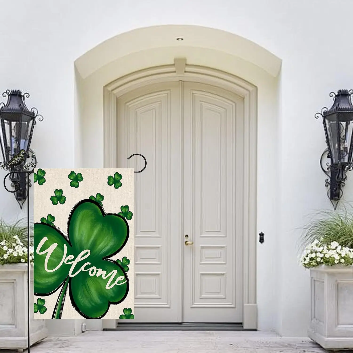 Customized 12*18inches 3 Ply Double Sided Printing Spring Garden Flag for yard decor