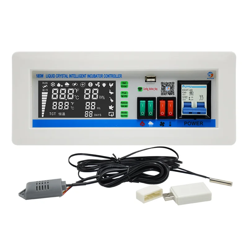 XM-18SW Intelligent incubator controller egg hatching  WiFi application system Temperature and humidity sensor
