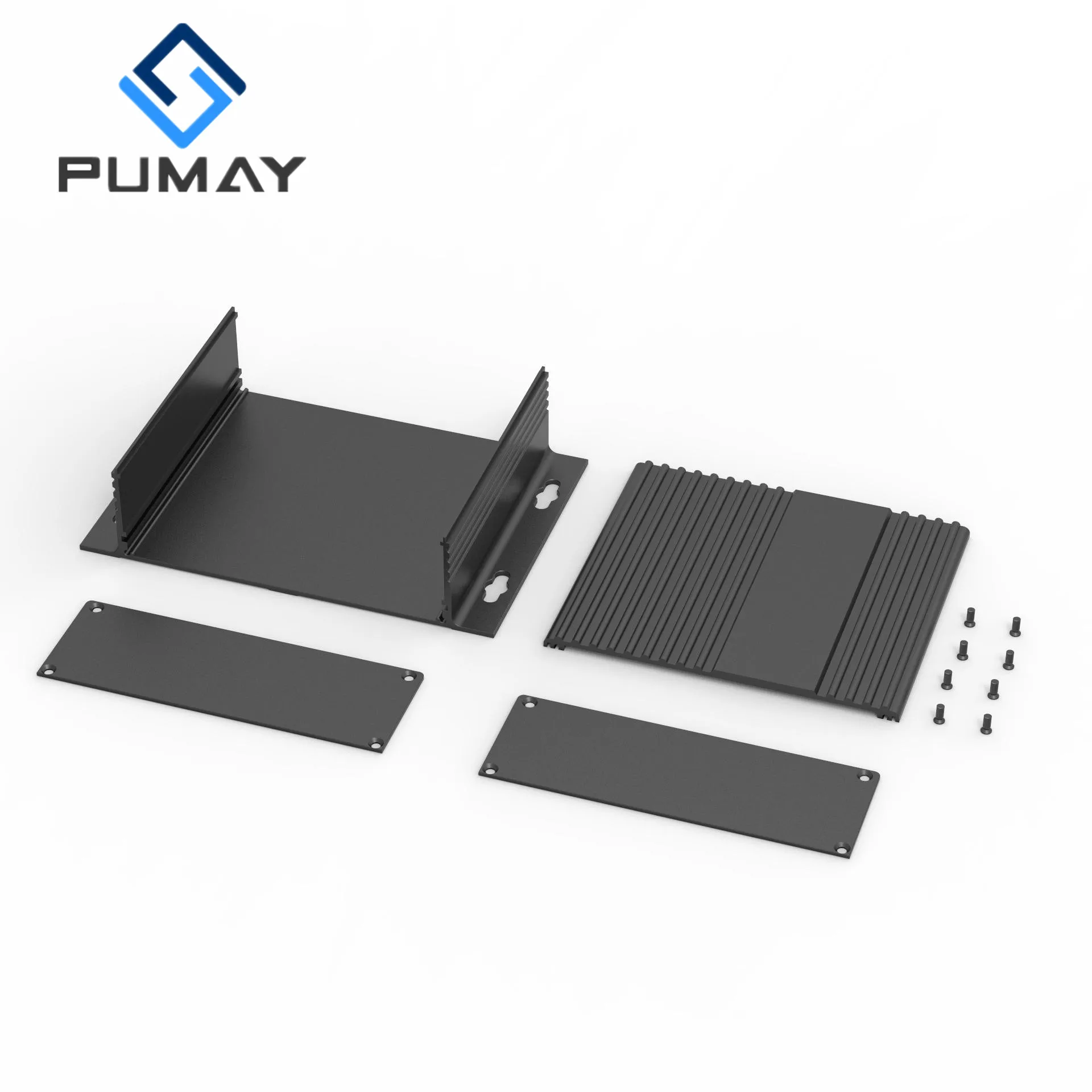 147*41-150 mm ip54 protection level aluminum enclosure box ip 65 electrical housing black project for pcb