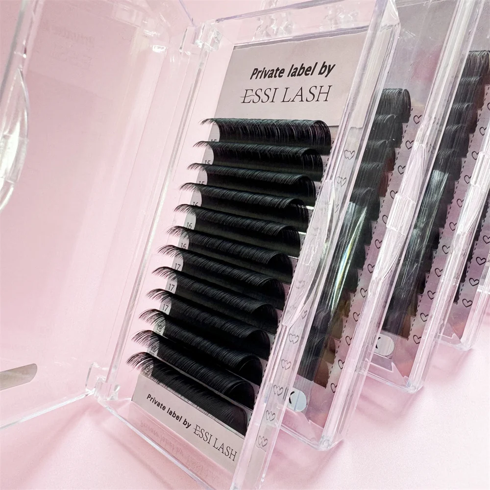 ESSI LASH lash extensions 100% mink lashes fluffy eyelashes dark matte 0.05 cashmere volume eyelash extensions