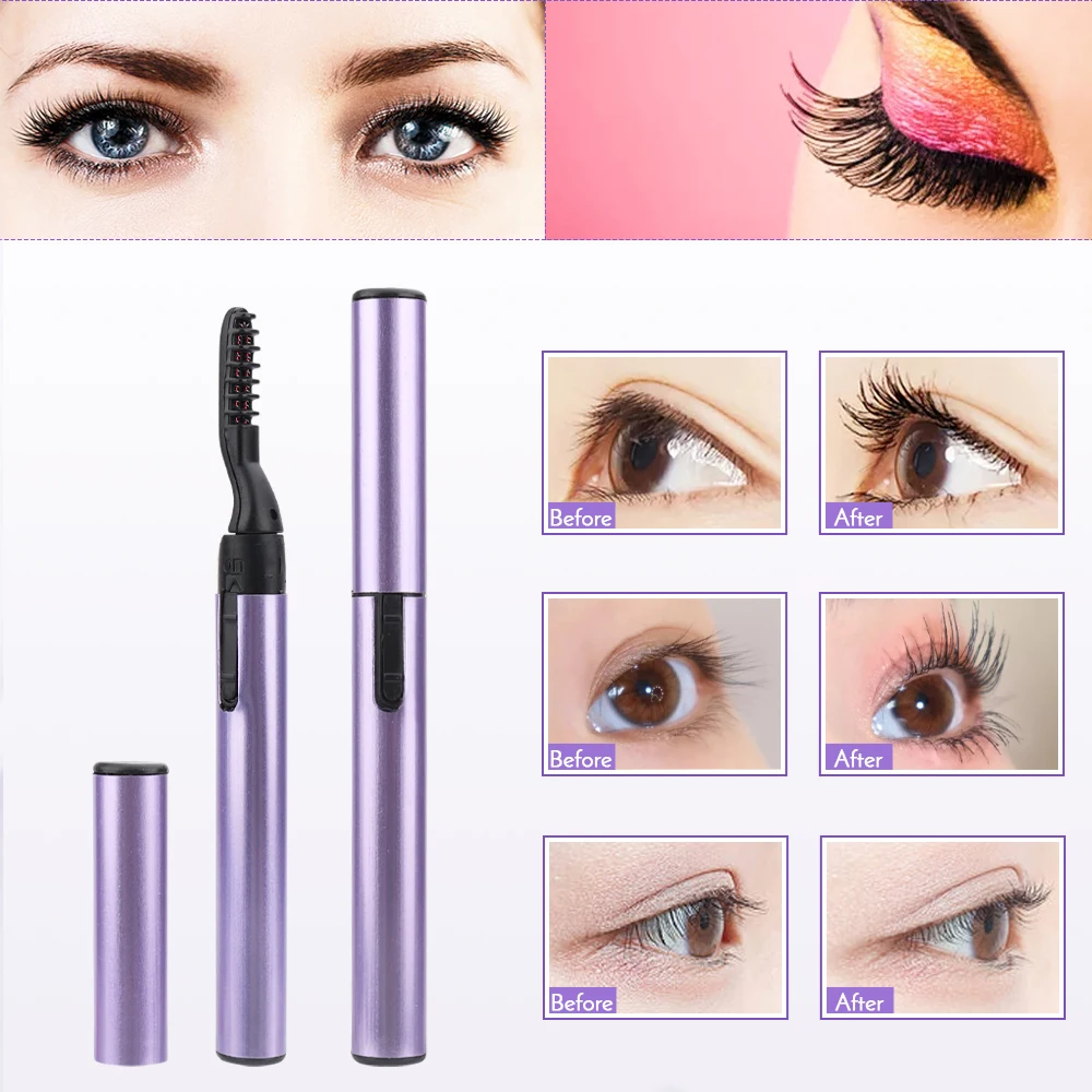 Amazon Hot Sell Mini Electric Heated Makeup Eye Lashes Long Lasting Beauty For Beauty Gift
