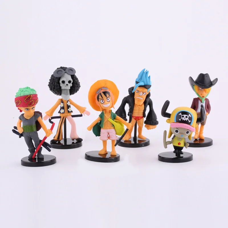 Мини набор фигур аниме фигурка одна штука Обезьяна D. Luffy Roronoa Zoro экшн-фигурка 6 шт./набор продается в наборе