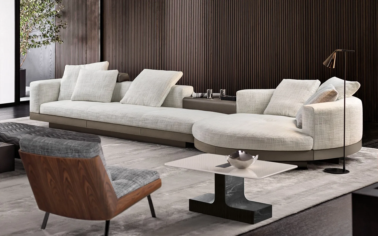 Hot selling modern living room linen fabric l shape sofas set furniture living room italian luxury sofa