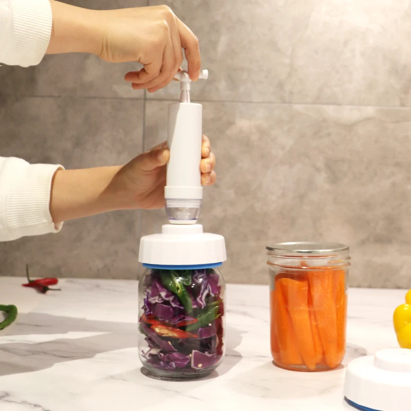 Glass Mason Jar Lid vacuum sealer kit silicone food saver for sealers tool With Hose and Metal Lids for Food Storage