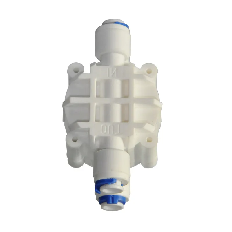 Shut-Off Plastic Water Filter Quick Fitting Four Way Valve 1/4 Inch For RO Reverse Osmosis