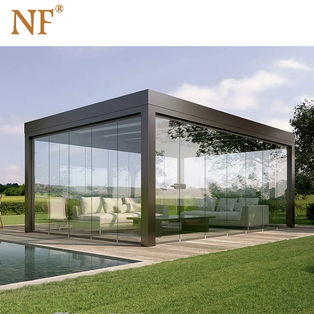 Prefabricate aluminium glass house/sunroom/greenhouse/conservatory hurricane proof