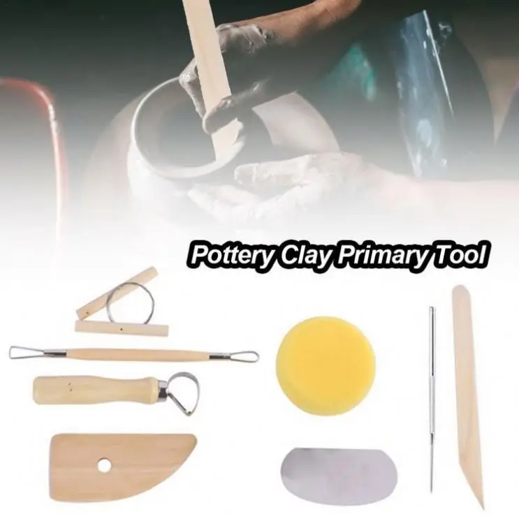 8PCS Pottery Clay Tools Practical Carving Modeling Tool Set