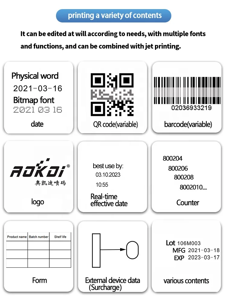 Large Character Nozzle Large Font Digital Tij 2.5 Inkjet Printer For Sponge Carton Paperboard Steel Plate Wood Tile Leather