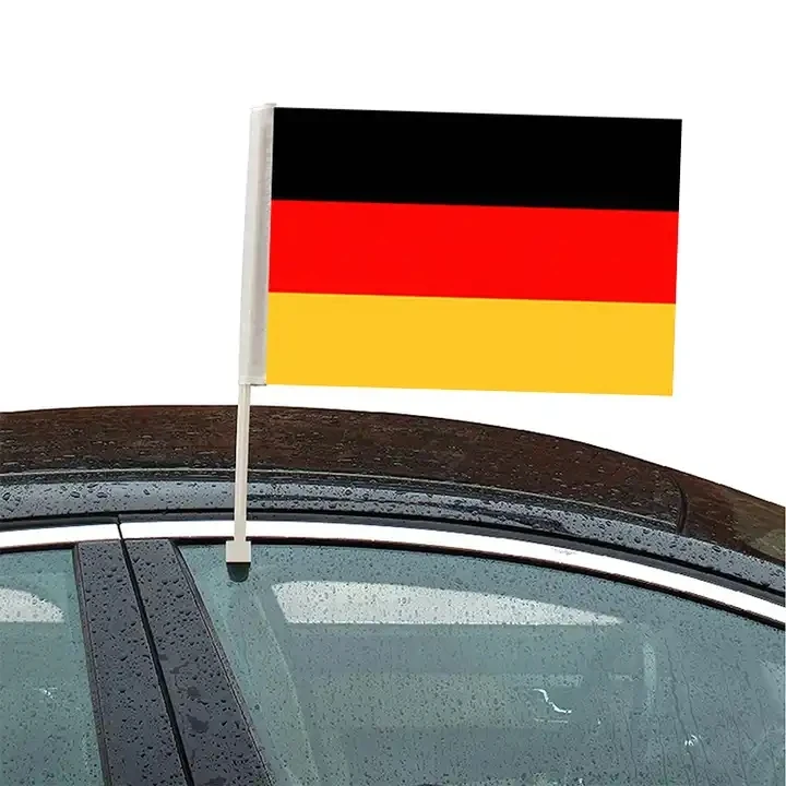 Custom Printed 30*45 cm 100%Polyester Germany Car Window National  Flag For Outdoor Decoration