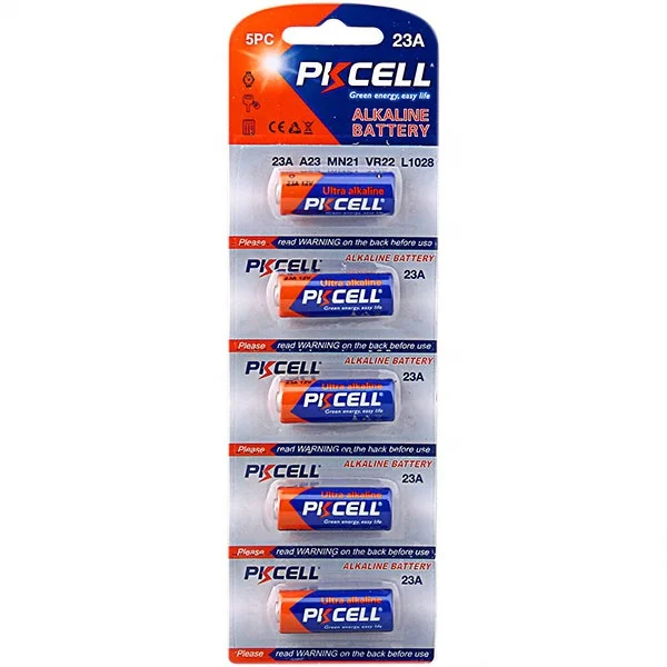 Pkcell Alkaline 12v a23 23a Battery Button for Remote Control Project Doorbell