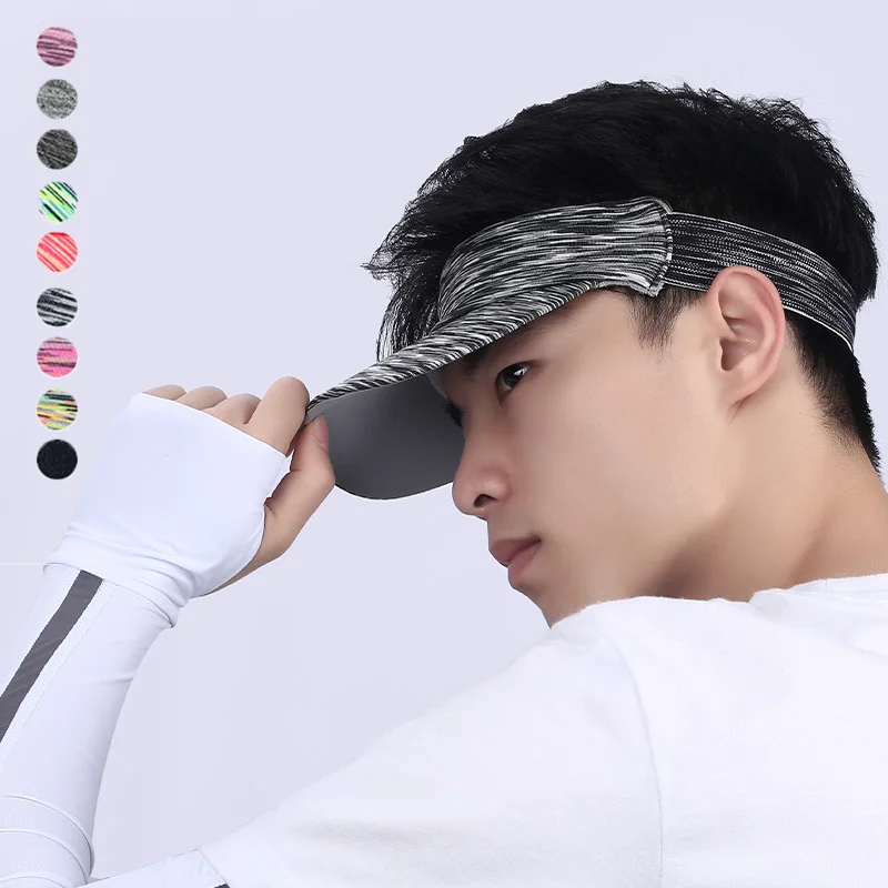 Оптовая продажа для мужчин и женщин модная уличная одежда для бега эластичный солнцезащитный козырек для гольфа быстросохнущая Спортивная Кепка с открытым верхом