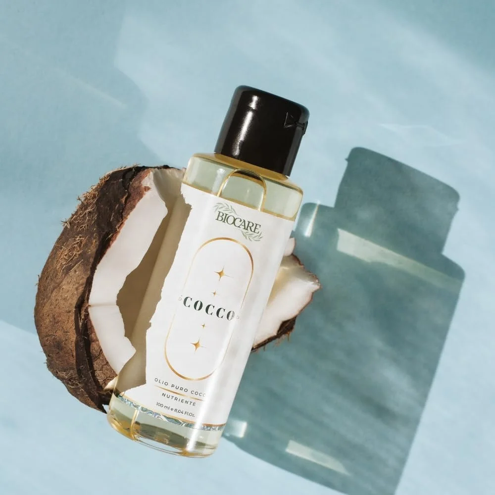 PURE NOURISHING COCONUT OIL  Rich in vitamins Useful for hair health and reduces skin dehydration 250 ml Biocare Made in Italy