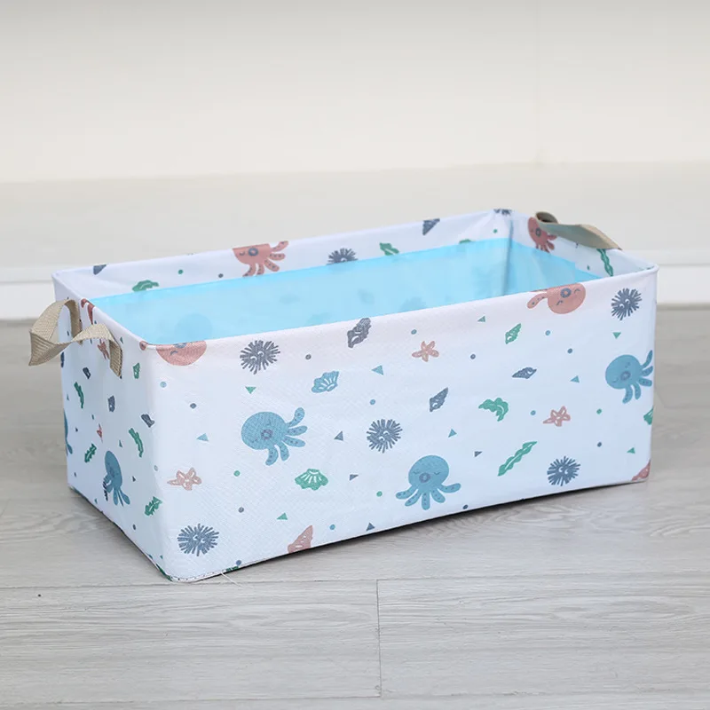 Fashion Wholesale Fabric Open Steel Frame Foldable Portable Clothing Pants Sundries Storage Basket
