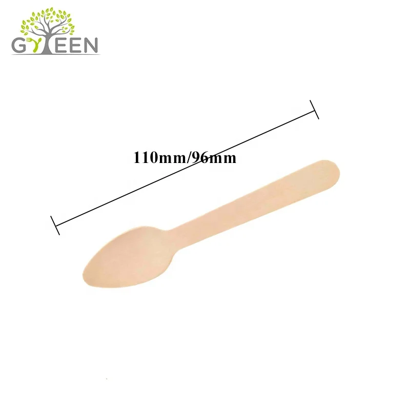 Eco-friendly Biodegradable Disposable Factory Price Wooden Spoon with OPP Bag