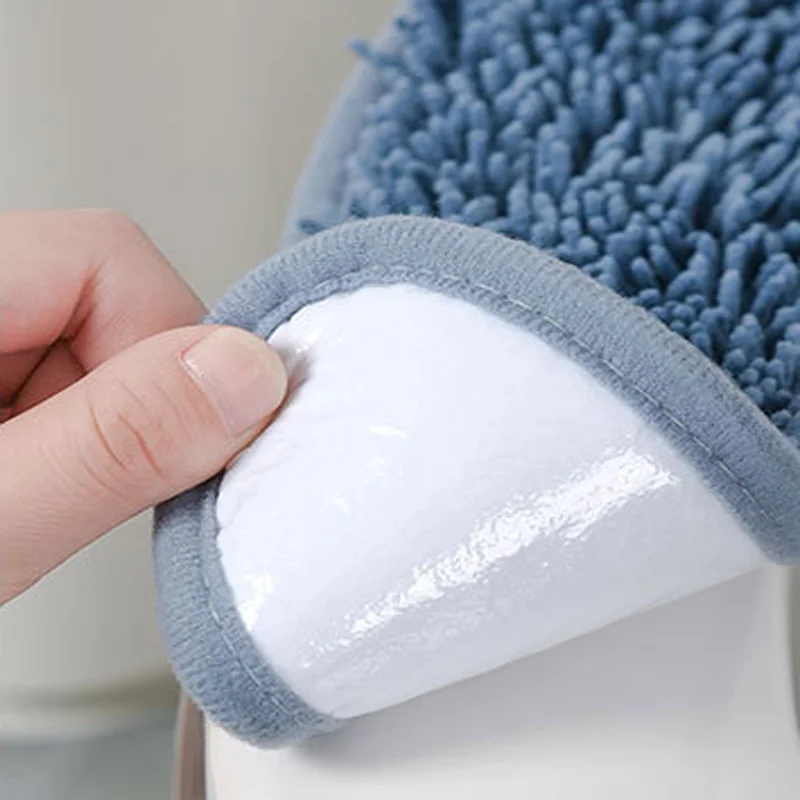Washable General Custom Superfine Fiber 100% Microfiber Chenille Soft Absorption Toilet Stick Seat Cushion Mat