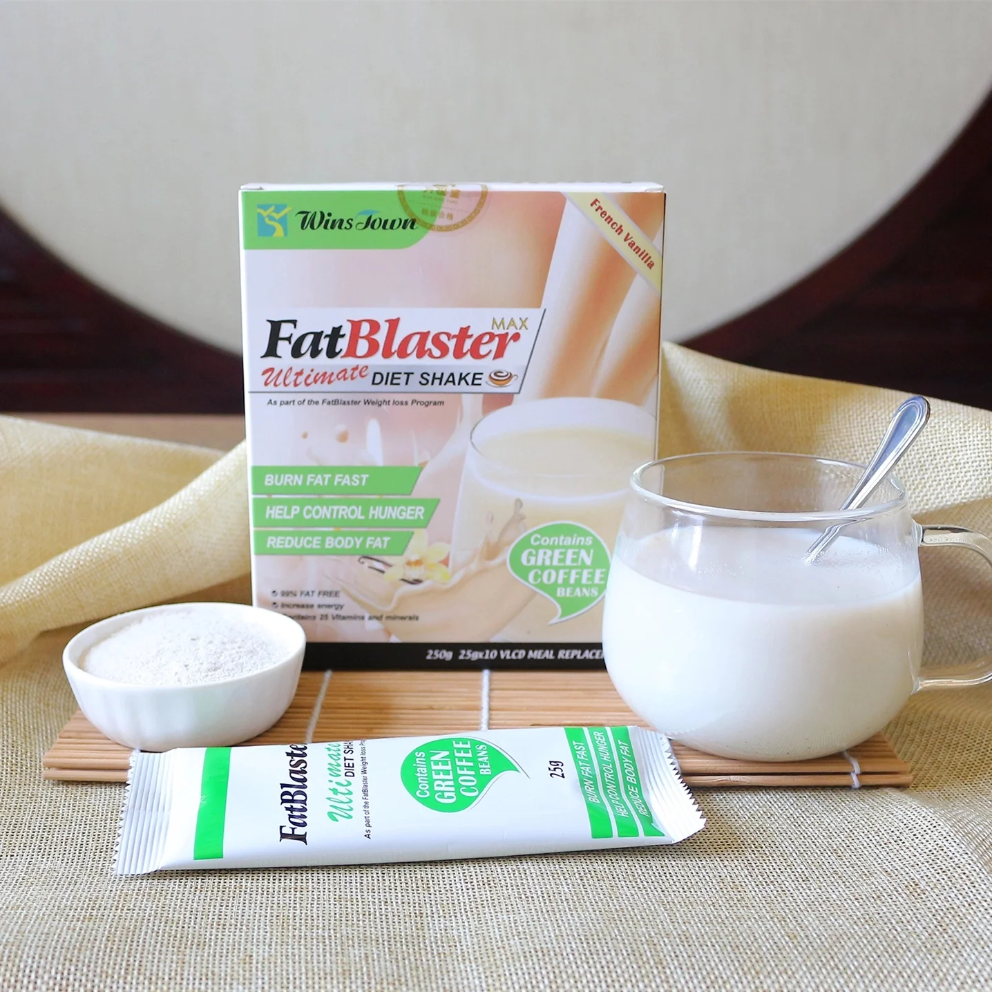 Winstown fat blaster diet shake weight control food meal replacement loss powder instant coffee