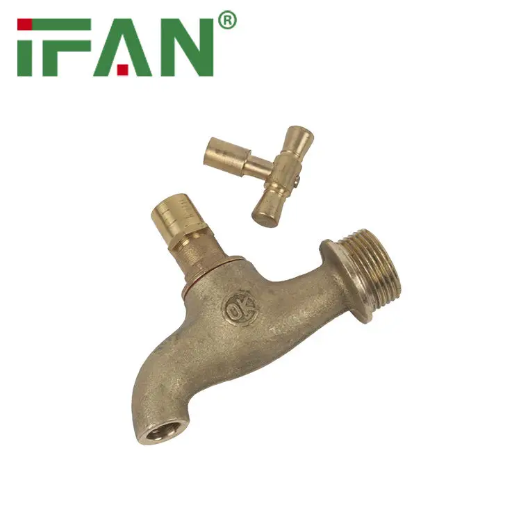 IFAN Factory Cheap Price Brass Lockable Bibcock Outdoor Faucet With Lock Water Tap
