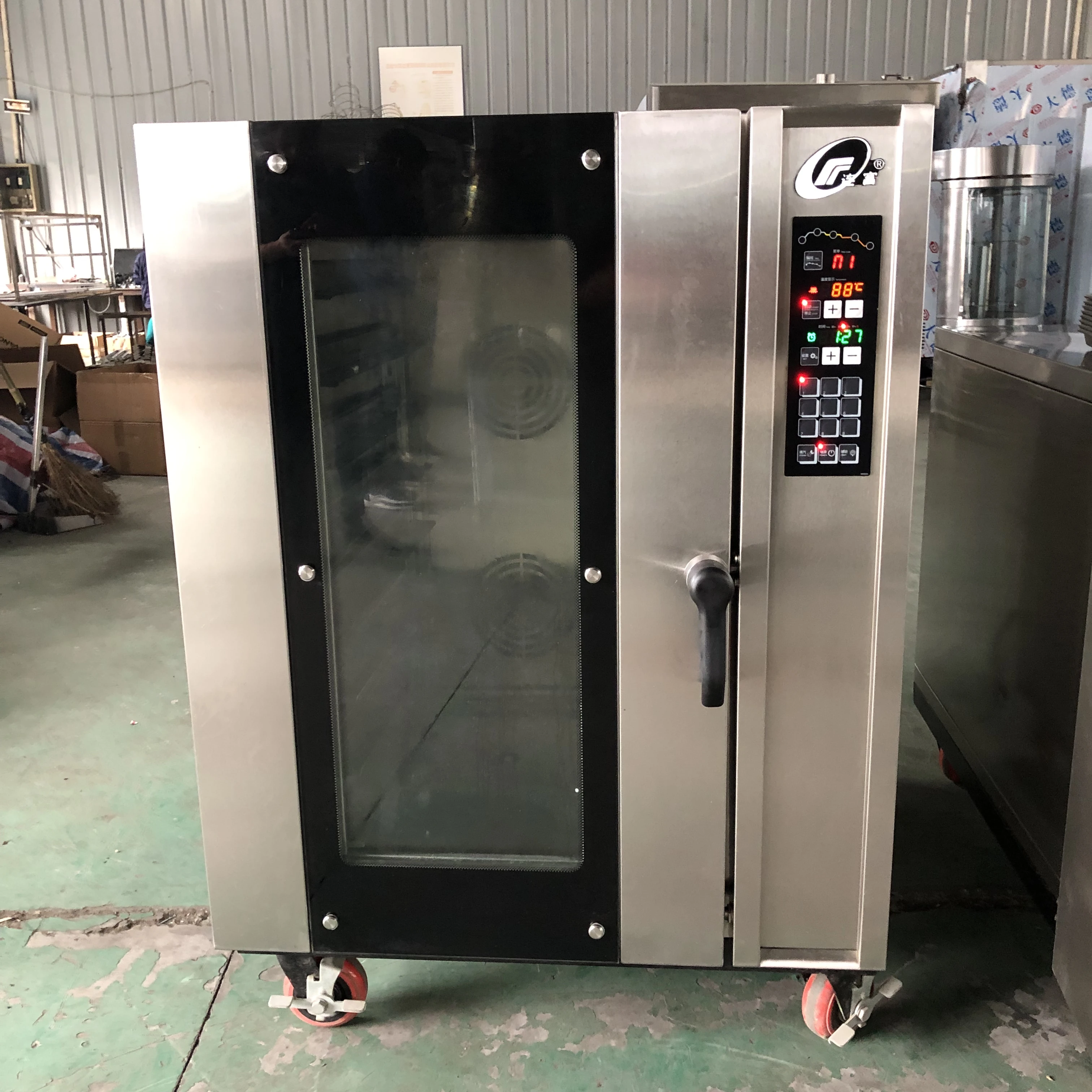 Automatic commercial electric gas hot air convection oven for bakery