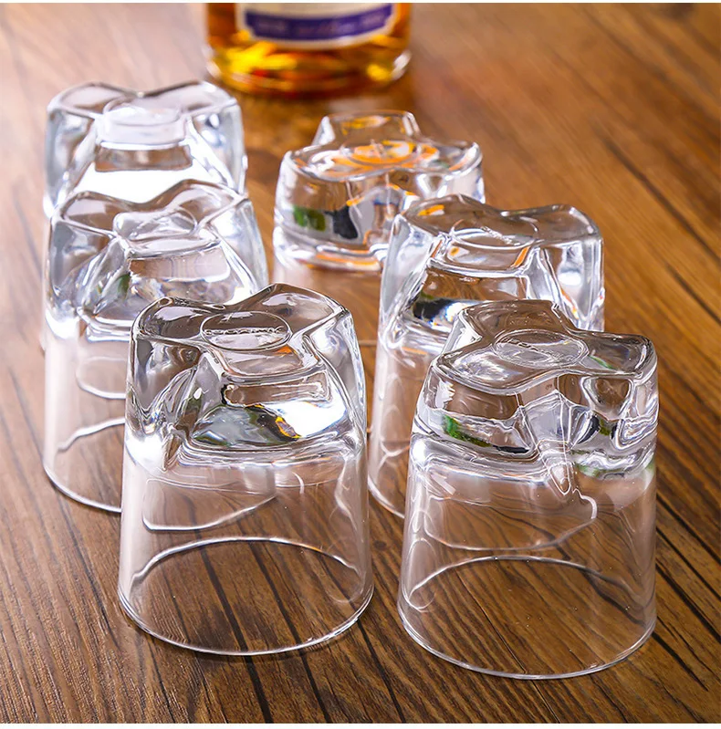 Amazon Hot Sale Clear Whisky Glasses Cups Crystal Rock Shot Glass Whiskey Glass