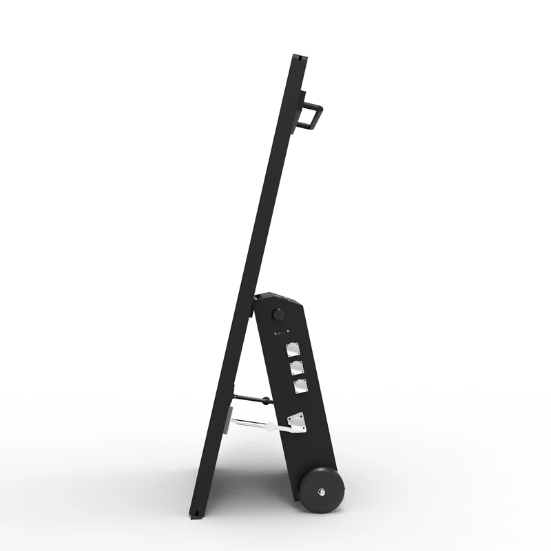 43inch battery powered portable digital poster 24V outdoor waterproof 1500nits super bright 4000:1 movable outdoor tv display