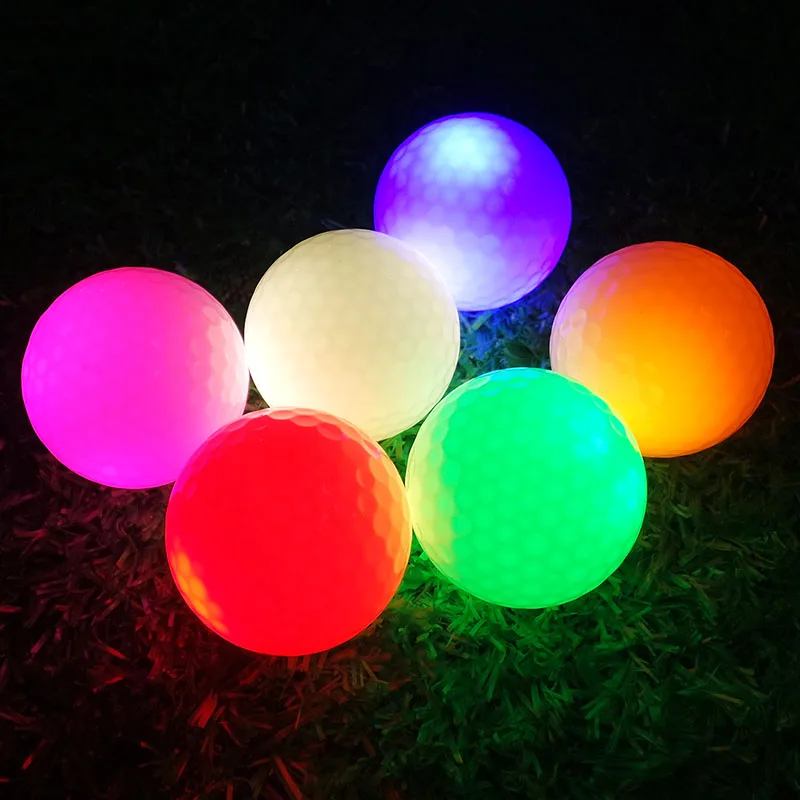 Cheap Wholesale High Bounce Led glow Golf play Ball Golf Club Dark Light Up Luminous Led glow Golf Ball