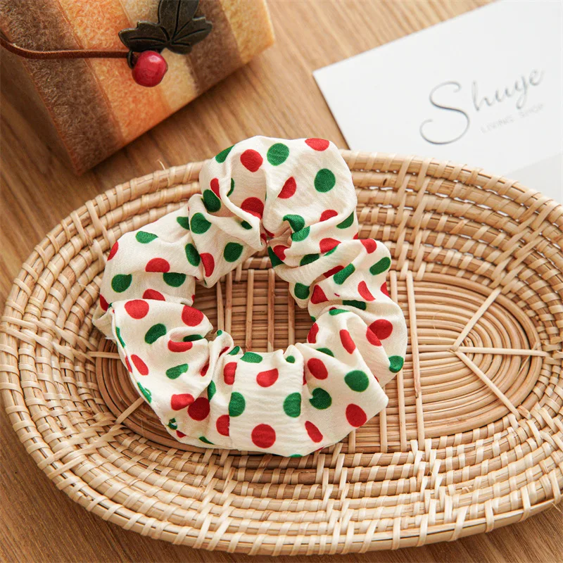 Christmas Hairband Fashion hair accessories fabric bow knot rabbit ear tie Hair Scrunchies