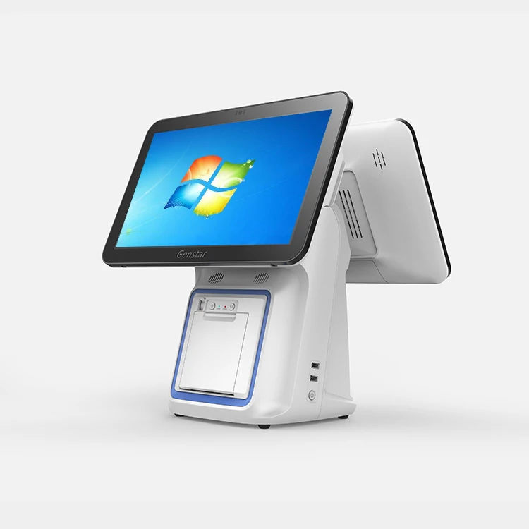 
15.6 inch  13.3 inch windows 10 Desktop POS Terminal Touch Dual Screen Electronic Cash Register Machine 