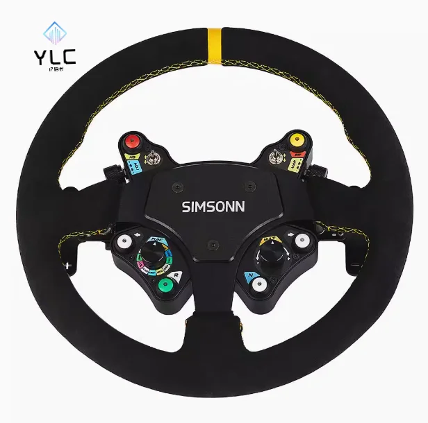 YLC SIMSONN Sim Racing Steering Wheel LED Button Gaming Paddle Shifter PC Racing Wheel